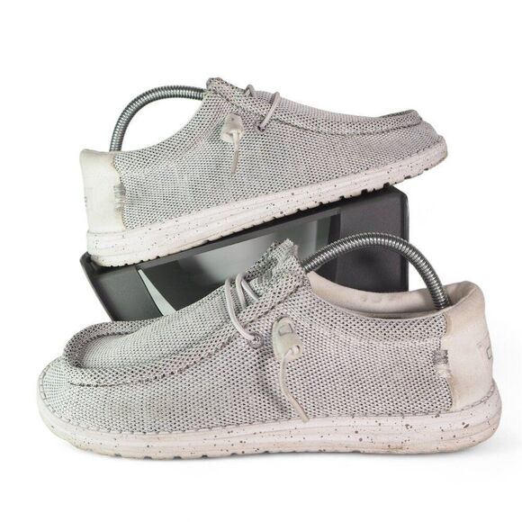 Hey Dude Wally Sox "Stone White" Casual Shoes 110350703 Men's 9 - Picture 1 of 11